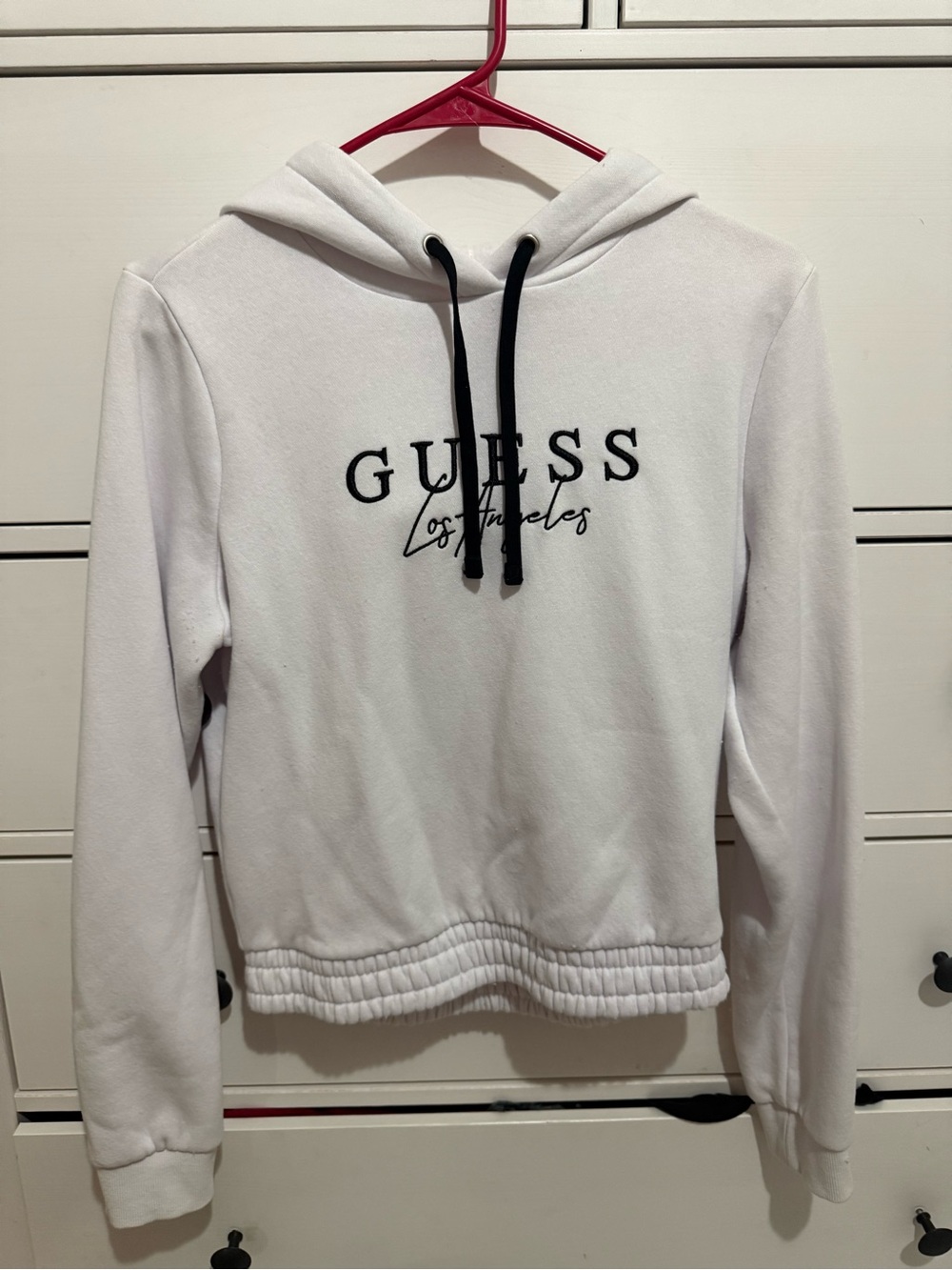 Guess White Hoodie Sweatshirt